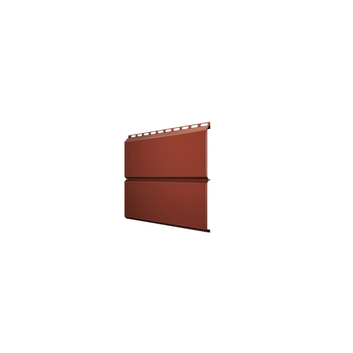 Металлический сайдинг Grand Line ЭкоБрус 0.5 мм Satin Matt RAL 8004 теракота