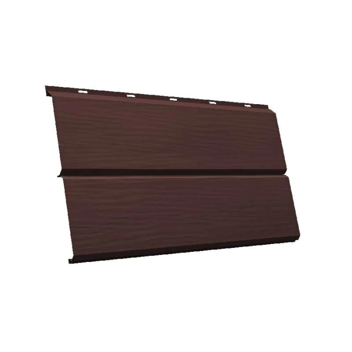 Металлический сайдинг Grand Line ЭкоБрус 3D 0.5 мм GreenCoat Pural BT. matt RR 887 шоколадно-коричневый (RAL 8017 шоколад)